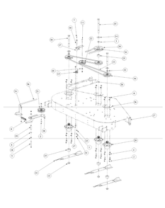 Fabricated Deck Spindle Assembly Diagram and Parts List for M60-KH 53AB5BAX150-25-HP Cub Cadet Lawn Tractor